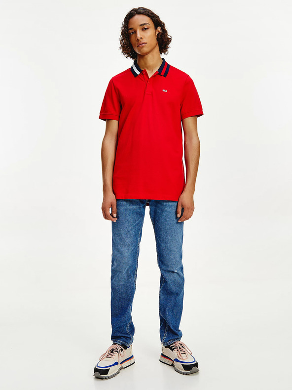 Tommy Jeans Polo T-Shirt Rot