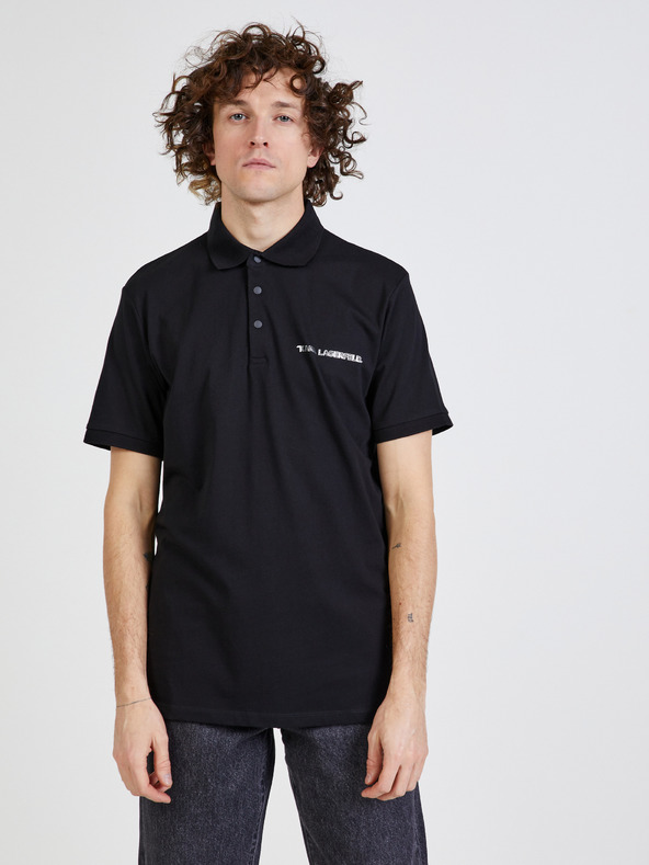 Karl Lagerfeld Polo T-Shirt Schwarz