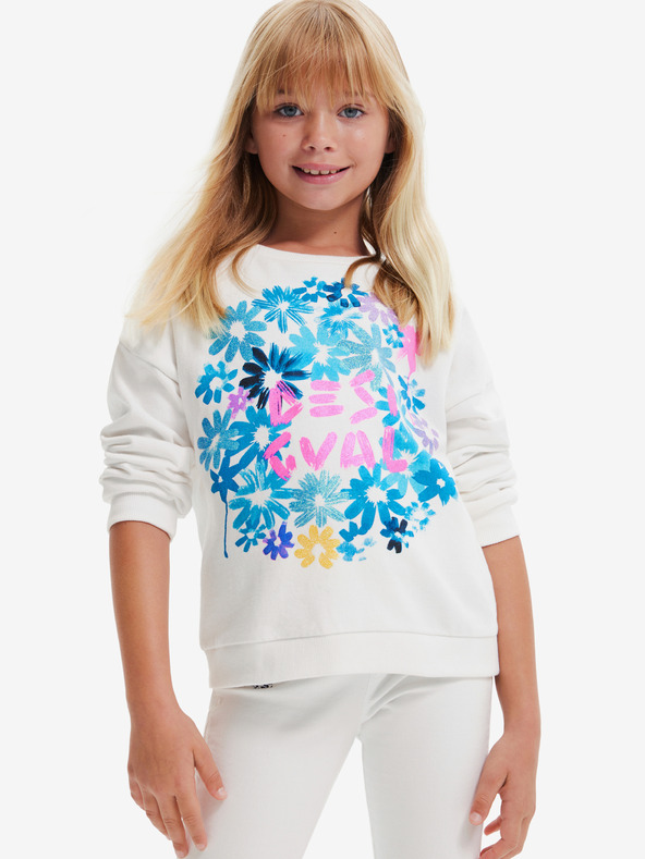 Desigual Bloom Sweatshirt Kinder Weiß