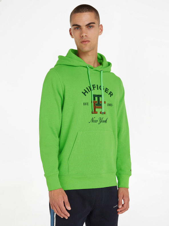 Tommy Hilfiger Curved Monogram Hoody Sweatshirt Grün