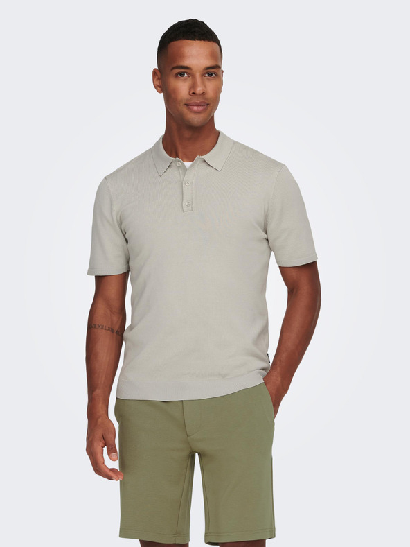 ONLY & SONS Wyler Polo T-Shirt Grau
