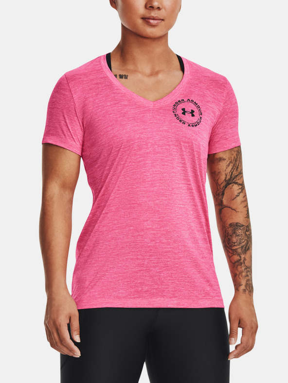 Under Armour Tech Twist LC Crest SSV T-Shirt Rosa