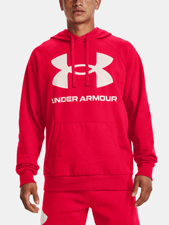 Under Armour UA Rival Fleece Big Logo HD Sweatshirt Rot