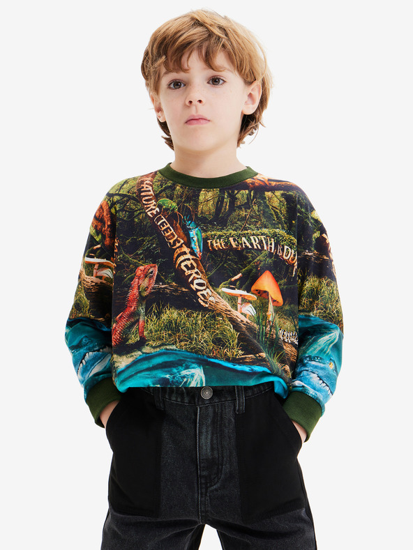 Desigual Newman Sweatshirt für Kinder Grün