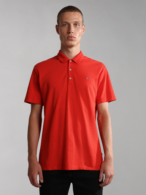 Napapijri Polo T-Shirt Rot