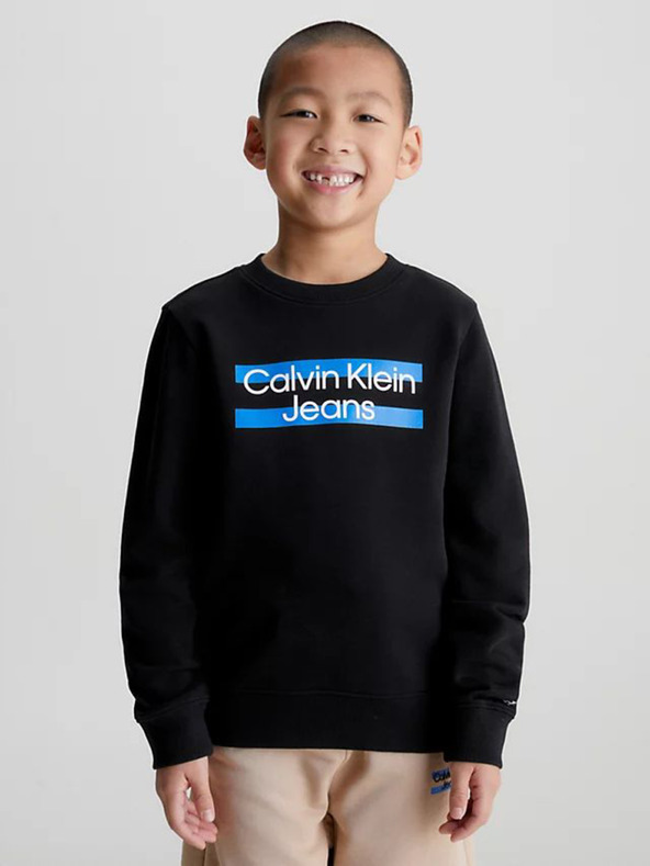 Calvin Klein Jeans Sweatshirt Kinder Schwarz