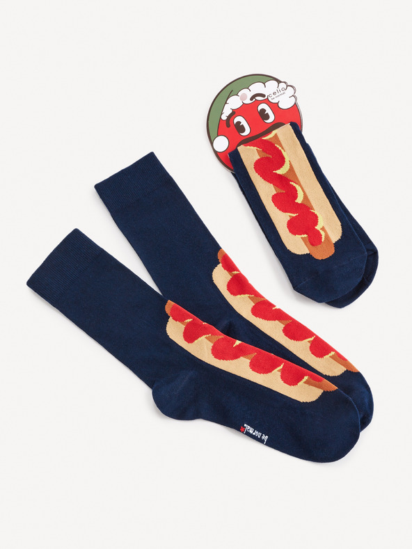 Celio Hot Dog Socken Blau